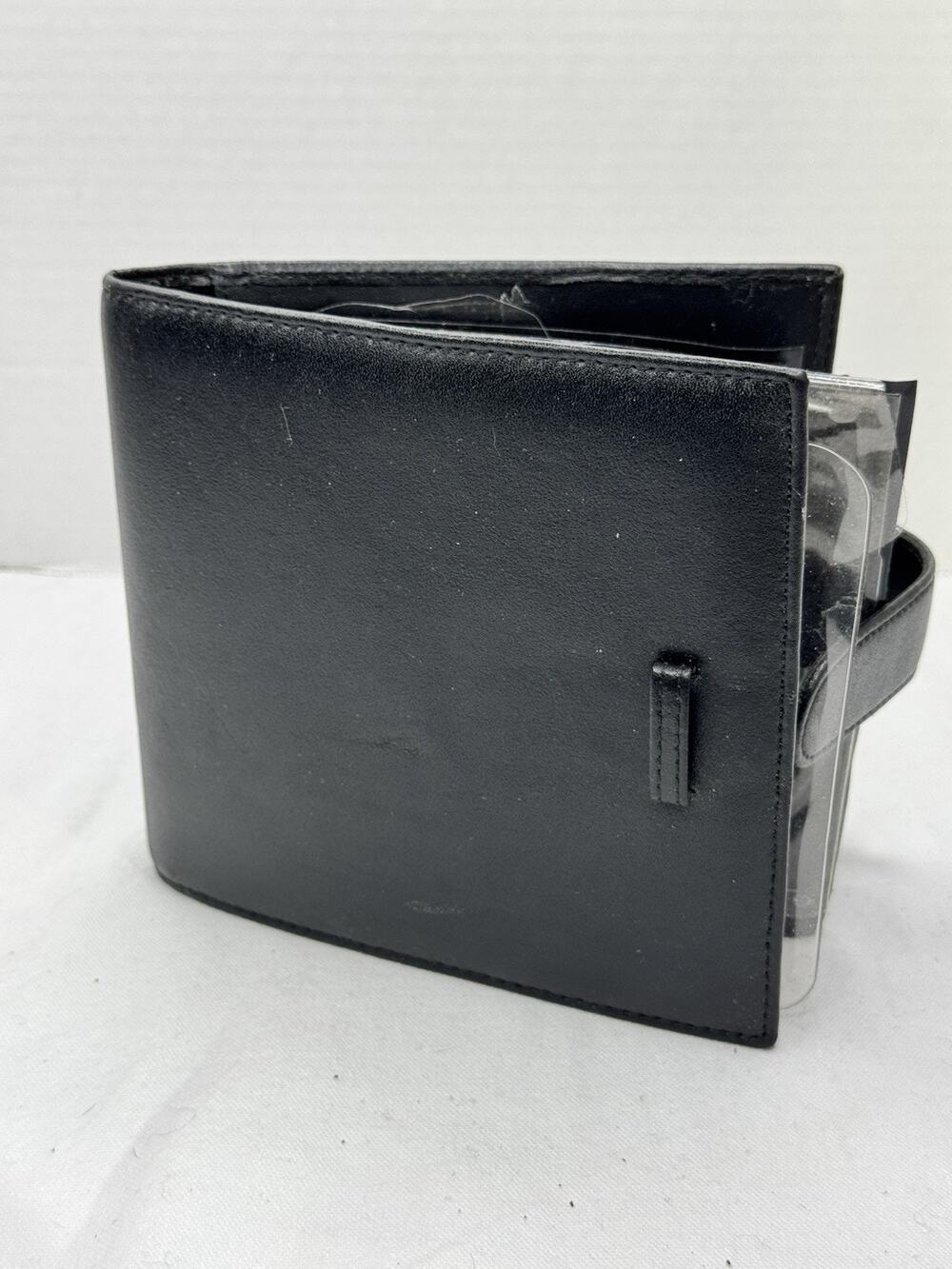 Eddie Bauer Black Leather 10 Disc CD Case Tab Closure